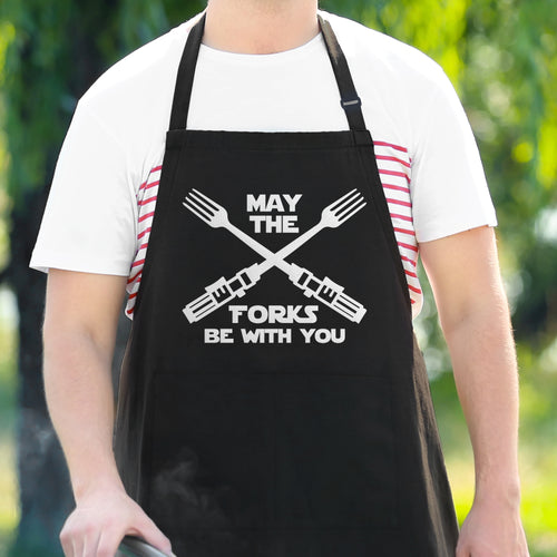 May The Forks Be With You - Star Wars Joke Apron
