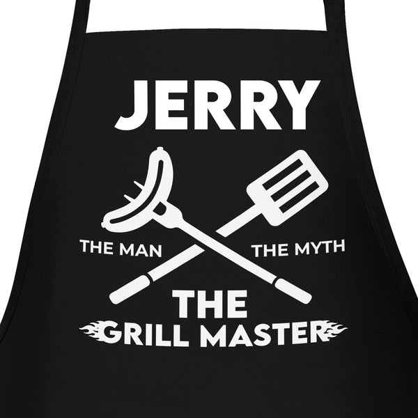Personalized Apron For Men - The Man The Myth The Grill Master