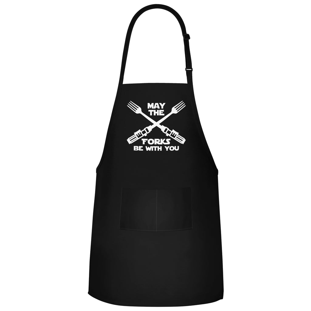  Famnosta Funny Aprons for Men,MAY THE FORK BE WITH YOU